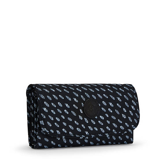 Kipling Money Land Printed Snap Wallet Portefeuille Donkerblauw | België 1032YX